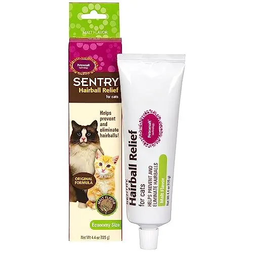 Sentry Hairball Relief for Cats malt flavor gel tube