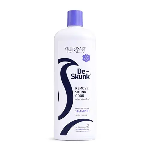 De-Skunk Odor Destroying Shampoo large 32oz bottle for pets