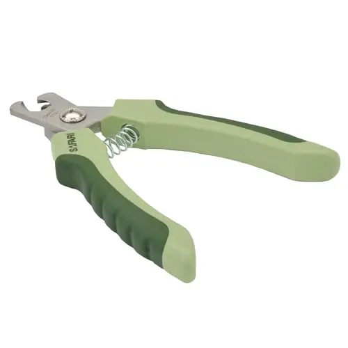 COASTAL Safari green dog nail clipper with safety stop