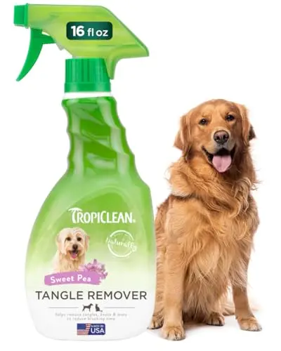 TropiClean Sweet Pea Dog Detangler Spray bottle