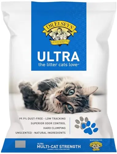 Dr. Elsey's Ultra Unscented Clumping Clay Cat Litter bag with hard clumping formula