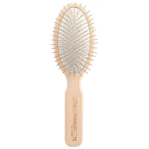 Chris Christensen oval pin brush with beechwood handle and stainless steel pins