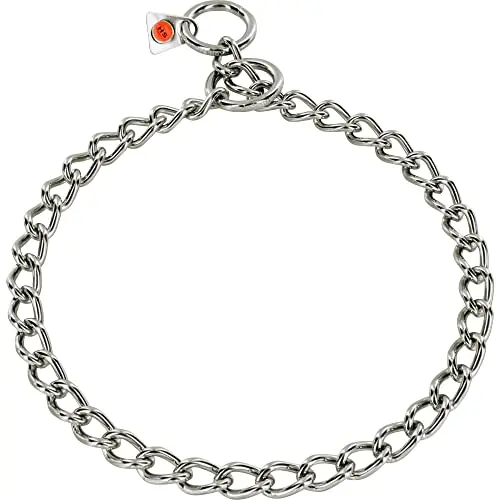 Herm Sprenger stainless steel round link choke chain collar for dogs