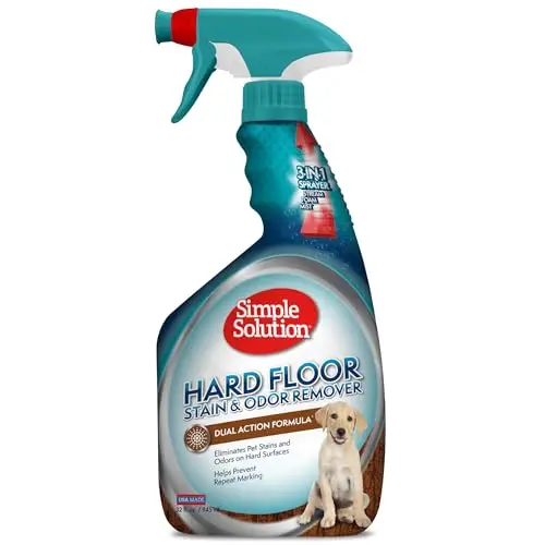Simple Solution enzyme cleaner spray for pet stains on hardwood floors