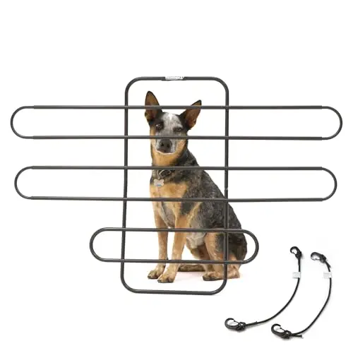 The ZooKeeper EZ Pet Barrier installed in an SUV backseat