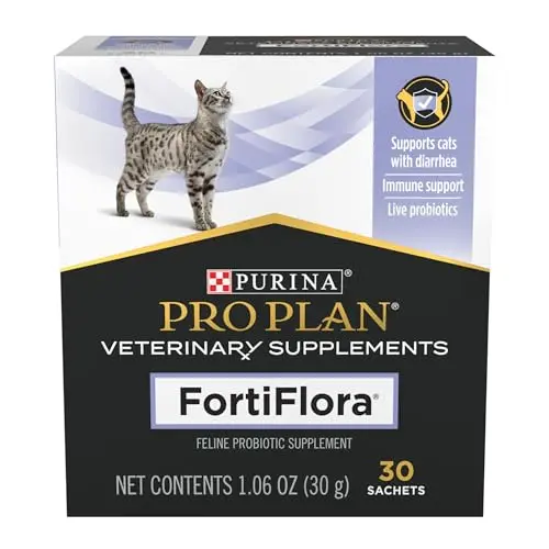 Purina Pro Plan FortiFlora probiotic powder box for cats