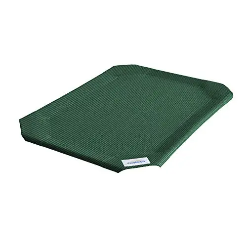 Coolaroo breathable elevated dog bed cover in green
