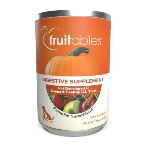 Fruitables pumpkin digestive supplement paste for dogs in a squeezable tube