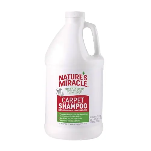 Natures Miracle Carpet Shampoo bottle for deep cleaning pet stains