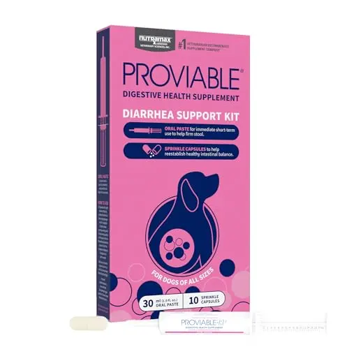 Nutramax Proviable probiotic kit for dogs with paste and capsules