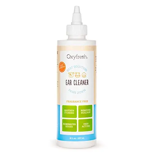 Oxyfresh Advanced Pet Ear Cleaner bottle for dogs and cats