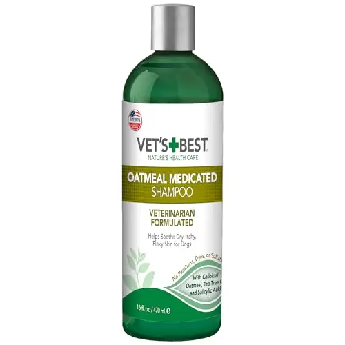 Vet's Best Medicated Oatmeal Shampoo for Dogs with aloe vera and tea tree oil