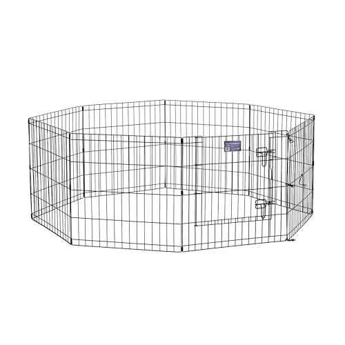 MidWest Homes for Pets black exercise pen setup for dogs