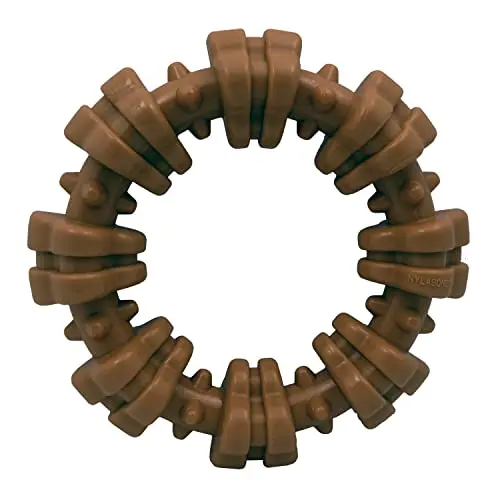 Nylabone Textured Ring durable nylon chew toy for large dogs
