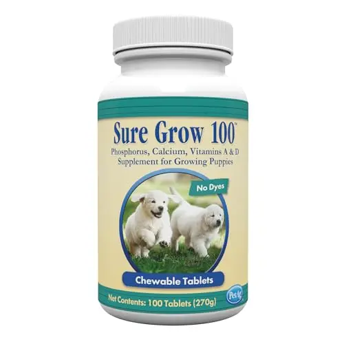 PetAg Sure Grow 100 chewable tablets for puppy bone development