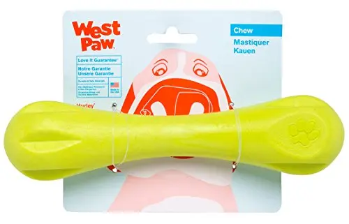 WEST PAW Zogoflex Hurley green dog bone chew toy