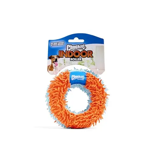 Chuckit! Indoor Fetch Roller, a soft, lightweight toy for playing fetch inside with dogs