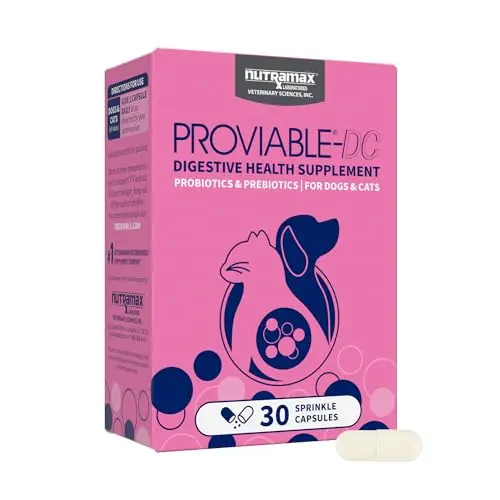 Nutramax Proviable probiotic capsules in a box for dogs and cats