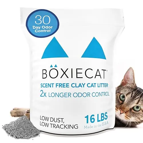 Boxie Unscented 30 Day Odor Control Clumping Clay Cat Litter