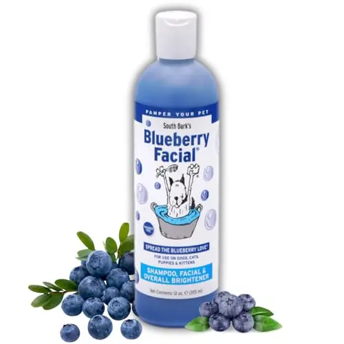 ShowSeason South Bark's Blueberry Facial Pet Shampoo bottle