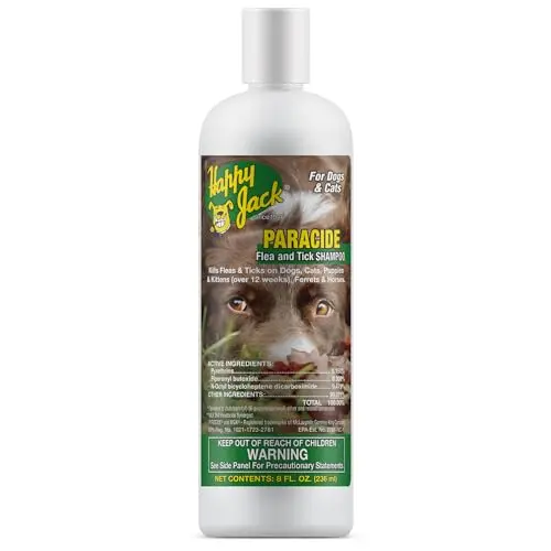 Happy Jack Paracide Flea and Tick Shampoo for dogs and cats