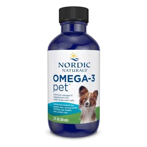 Nordic Naturals Omega-3 Pet small liquid fish oil bottle for cats and small dogs