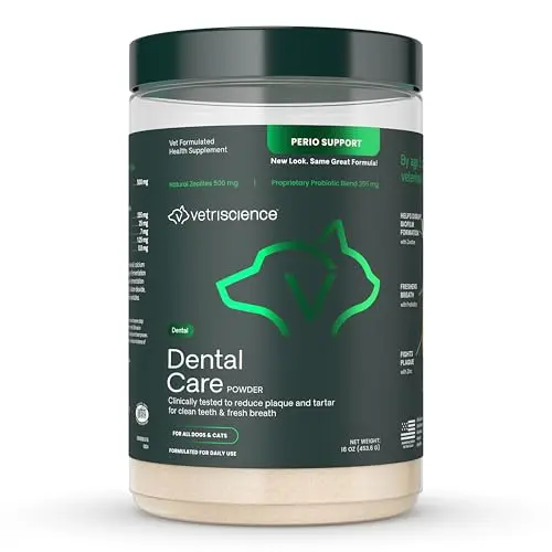 VETRISCIENCE dental care powder container for dogs and cats