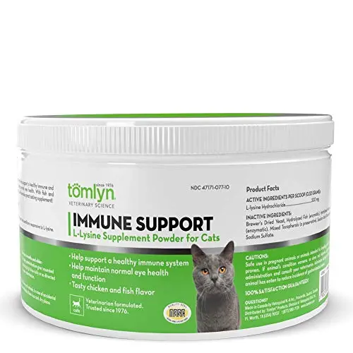 Tomlyn Immune Support L-Lysine fish-flavored powder for cats and kittens