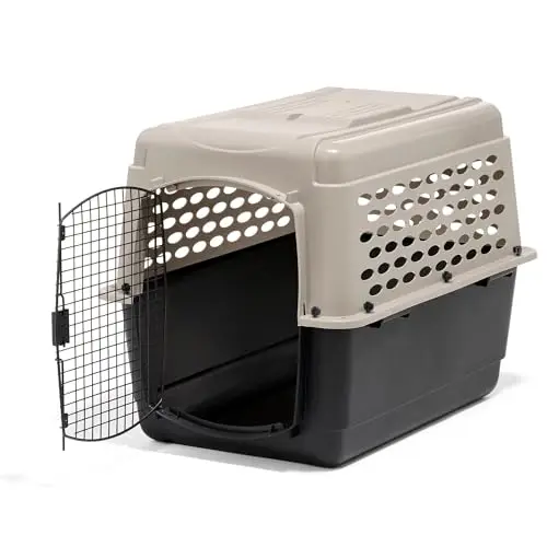 Petmate Vari 36-inch plastic dog crate for large dogs, airline-friendly design