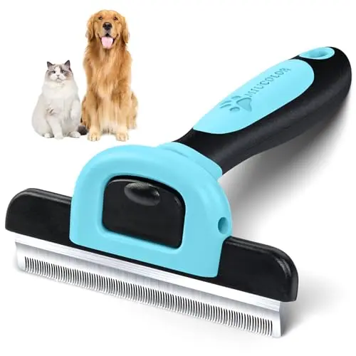MIU COLOR pet grooming brush with detachable head and safety cover
