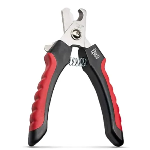 Epica red dog nail clipper with rubber-coated handles