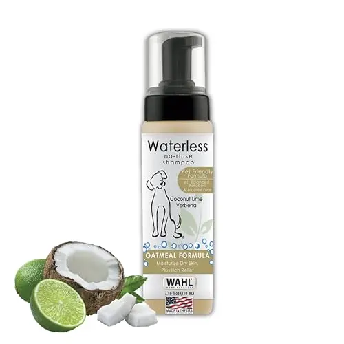 Wahl USA Pet Friendly Waterless No Rinse Shampoo, Coconut Lime Verbena scent