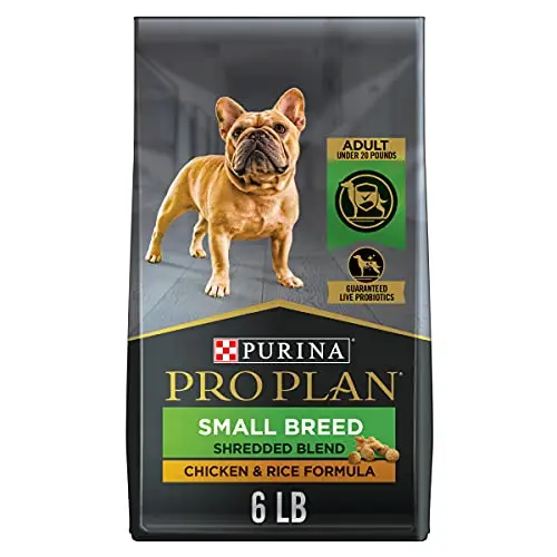 Purina Pro Plan Small Breed Shredded Blend dry dog food bag