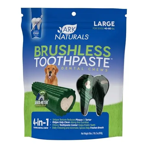 ARK NATURALS Brushless Toothpaste dental chew for large breed dogs