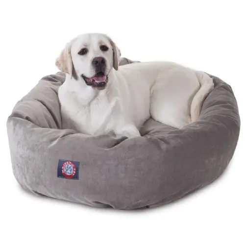 Majestic Pet 40-inch micro velvet donut dog bed in vintage color