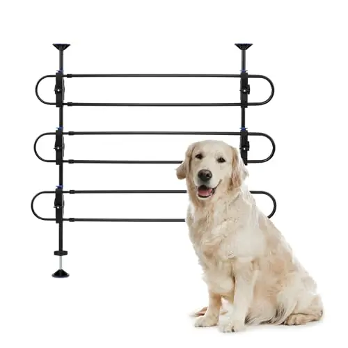 PetSafe Happy Ride adjustable metal dog barrier in a vehicle