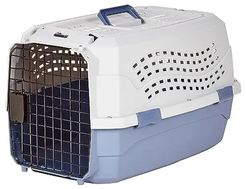 Amazon Basics hard-sided pet carrier with two doors