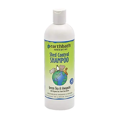 earthbath Green Tea & Awapuhi Shed Control Dog Shampoo bottle