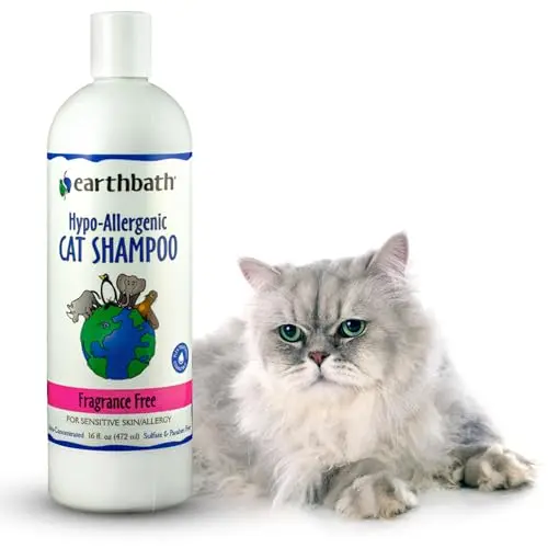 earthbath Hypoallergenic Fragrance-Free Cat Shampoo bottle
