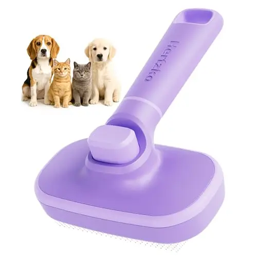 Hertzko purple slicker brush with retractable bristles