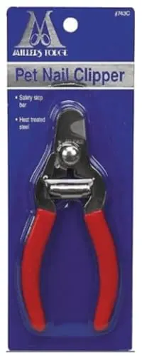 Millers Forge red plier-style dog nail clipper with safety bar
