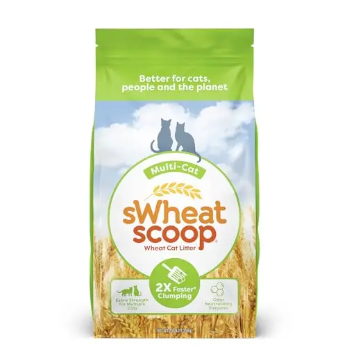 sWheat Scoop cat litter bag made from natural wheat with multi-cat designation