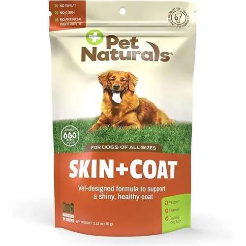 Pet Naturals Skin and Coat soft chews for dogs with salmon oil and omega fatty acids