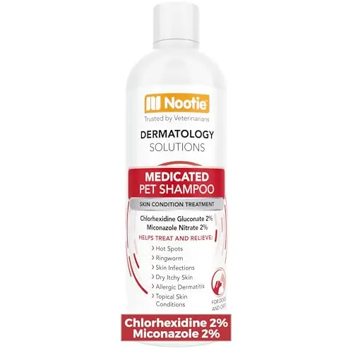 Nootie medicated pet shampoo with chlorhexidine