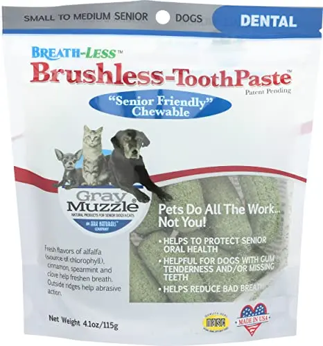Ark Naturals Gray Muzzle Brushless Toothpaste for Senior Dogs on Amazon