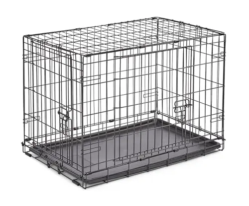 MidWest New World 30-inch double door dog crate with black finish