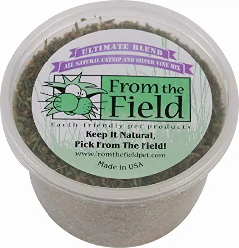From The Field Ultimate Blend Catnip and Silver Vine in a tub