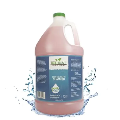 Green Groom Odor Eliminator Dog Shampoo gallon bottle with professional-grade formula
