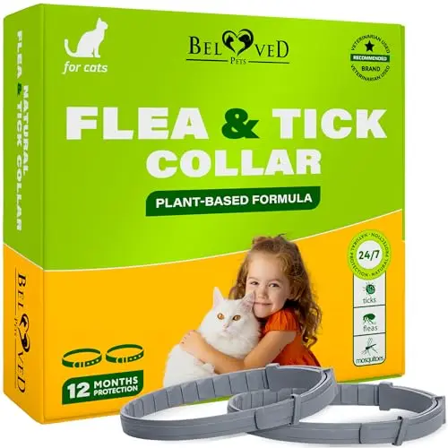 Beloved Pets natural flea and tick collar for cats with unscented formula
