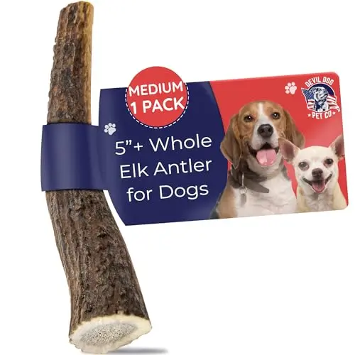 Devil Dog Pet Co naturally shed elk antler dog chew
